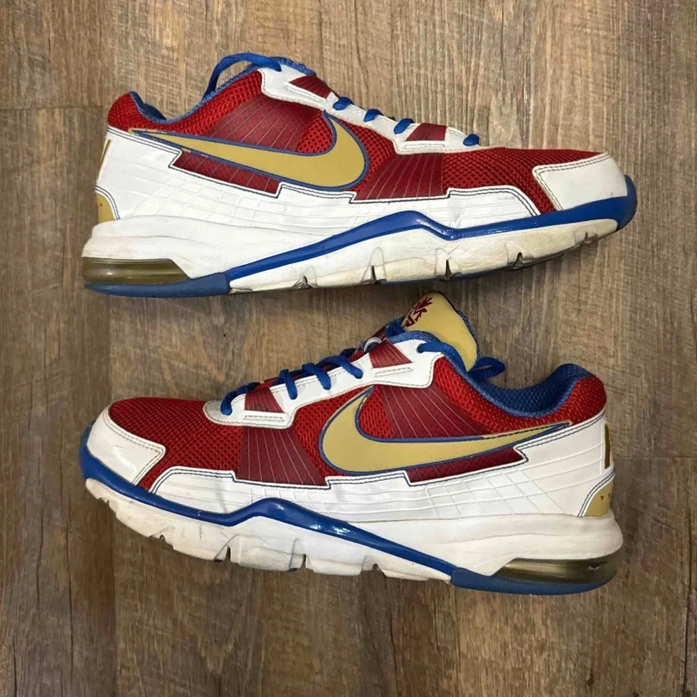 Nike Air Trainer SC 2010 Low Manny Pacquaio White Red Blue Gold_2